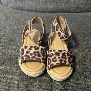 Toddler animal print sandal platform girl